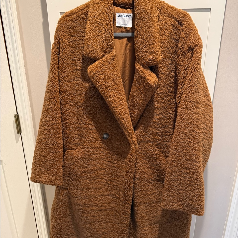 Old Navy Women's Tan Teddy Coat